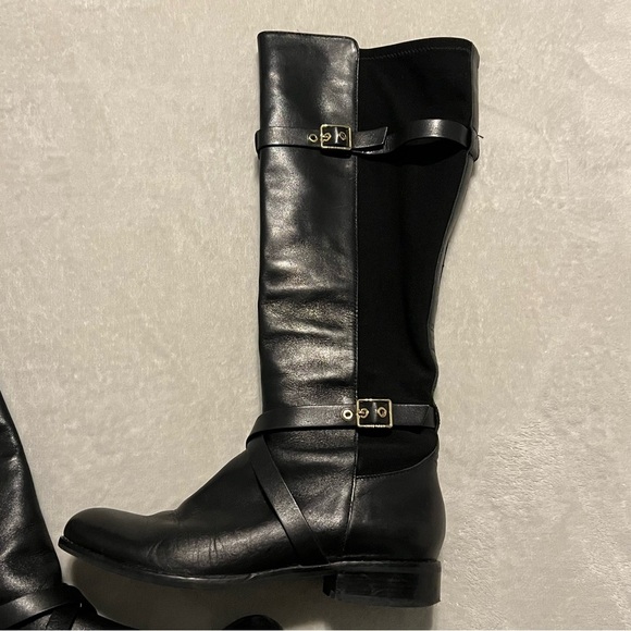 Cole Haan Dorian Tall Black Leather Riding Boot - Womens Sz 7 Quiet Luxury - Picture 7 of 11